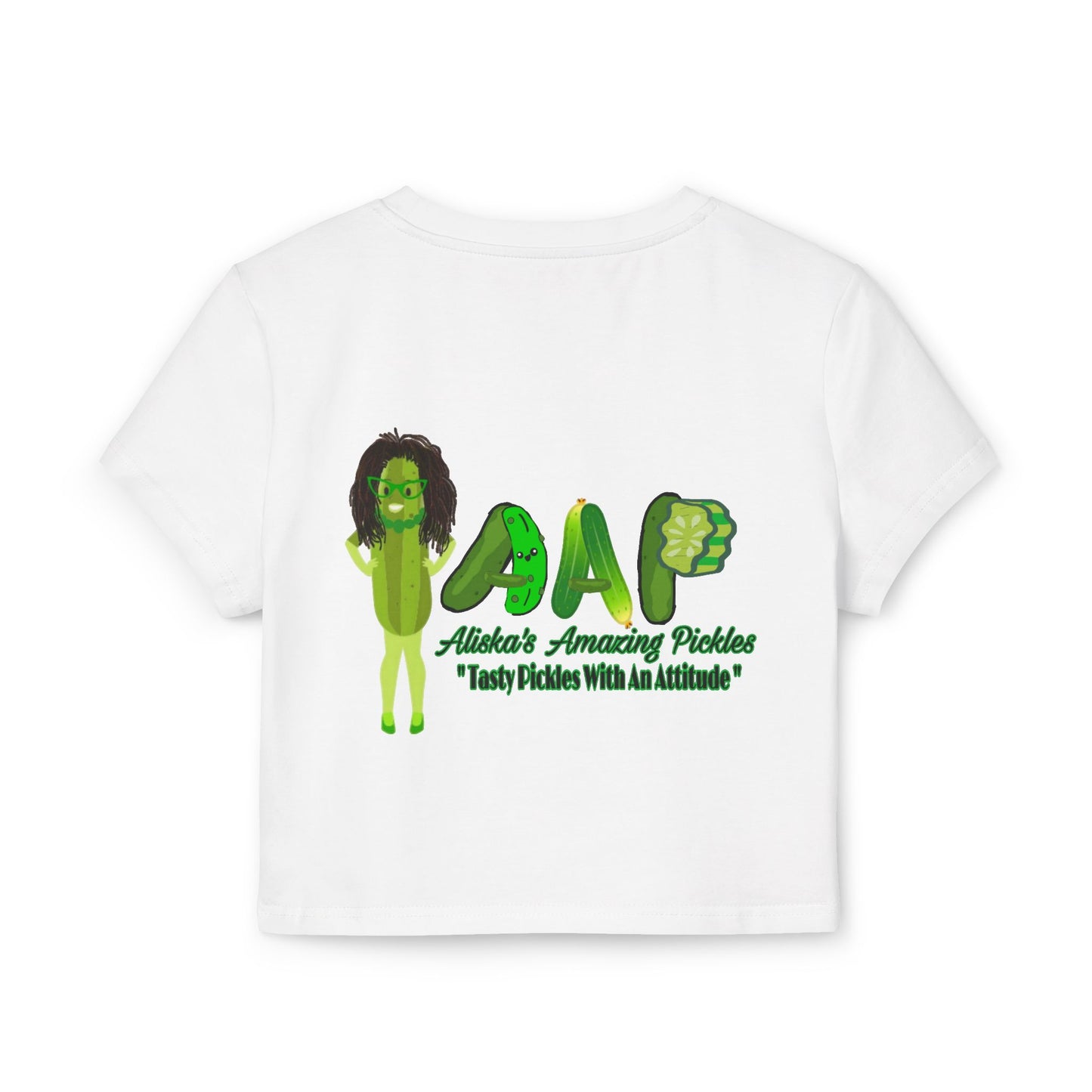 Pickle Lover Women's Baby Tee, Pickle Eating Shirt, Funny Foodie Tee, Cute Slim Fit Top, Food Lover Gift