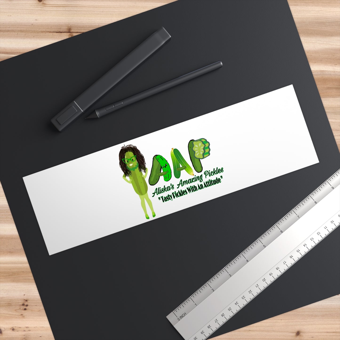 Aliska's Amazing Pickle Partnership Bumper Stickers - Fun Design for Cars, Laptops, Water Bottles, and More, Gift for Pickle Lovers, Funny