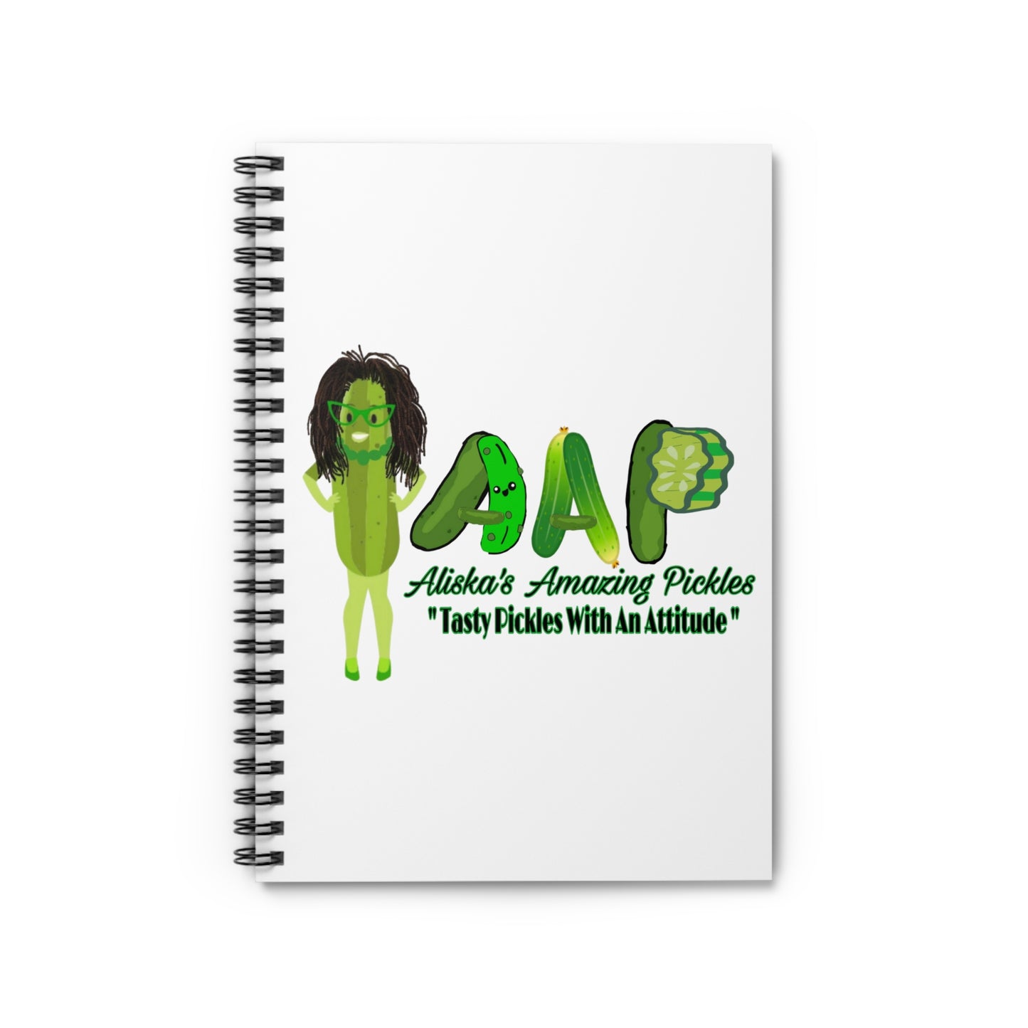 Pickle Lovers Spiral Notebook - Ruled Line, Aliska's Amazing Pickles Journal, Gift for Foodies, Pickle Enthusiast, Cucumber Lover