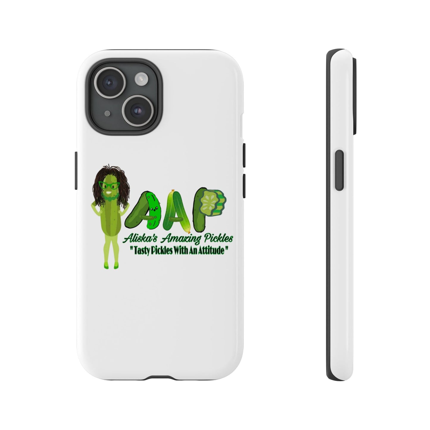 Phone Cases, Aliska's Amazing Pickles Enhancing the taste of an Ordinary Pickle - Tough Cases, Protective Covers, Custom Design, Unique