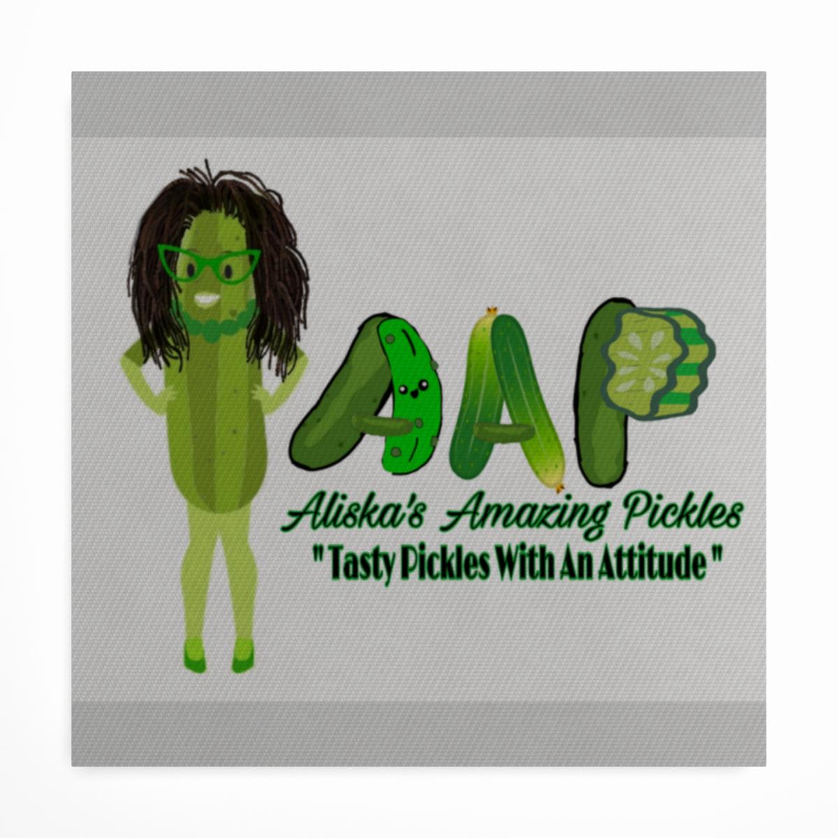 Aliska's Amazing Pickle Canvas (Square)