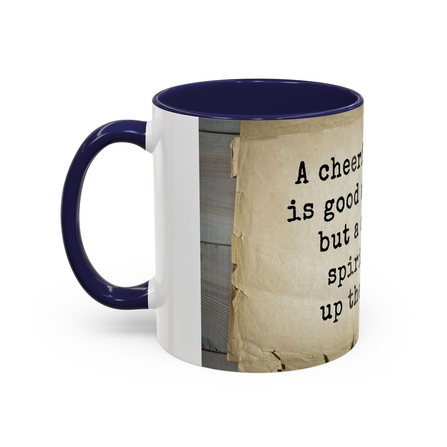 Proverbs 17:22 Accent Coffee Mug, 11oz