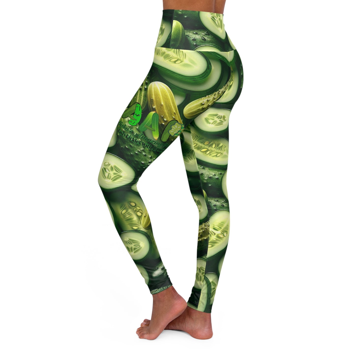 Yoga Leggings - Aliska's Amazing Pickles Leggings For Pickle Lovers