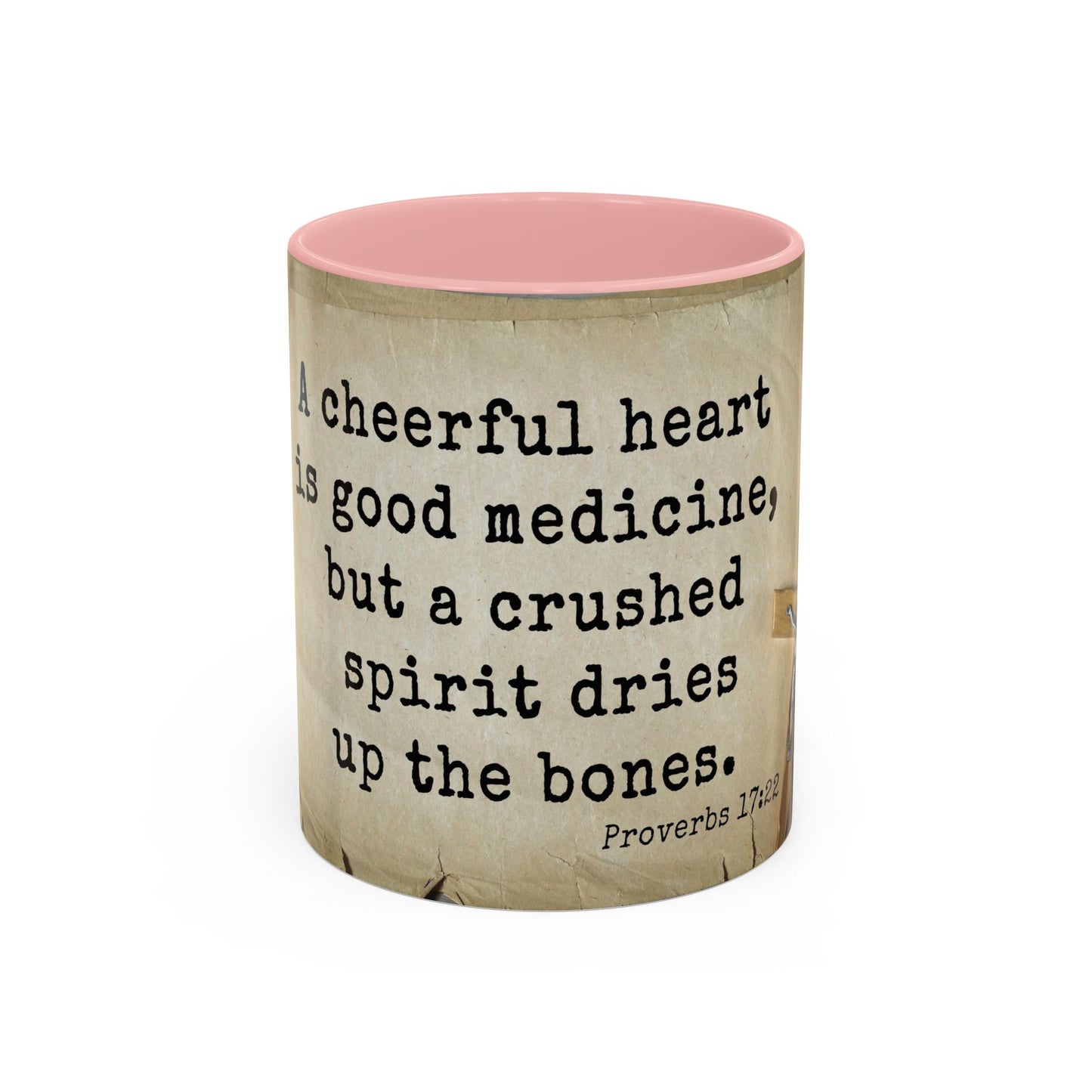 Proverbs 17:22 Accent Coffee Mug, 11oz