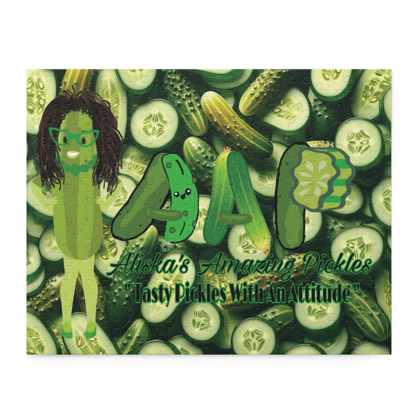 Puzzle Game, Pickle Lovers for Aliska's Amazing Pickles - Fun Gift, Jigsaw Game, Family Activity, Relaxing Hobby, Brain Teaser Puzzle, Unique