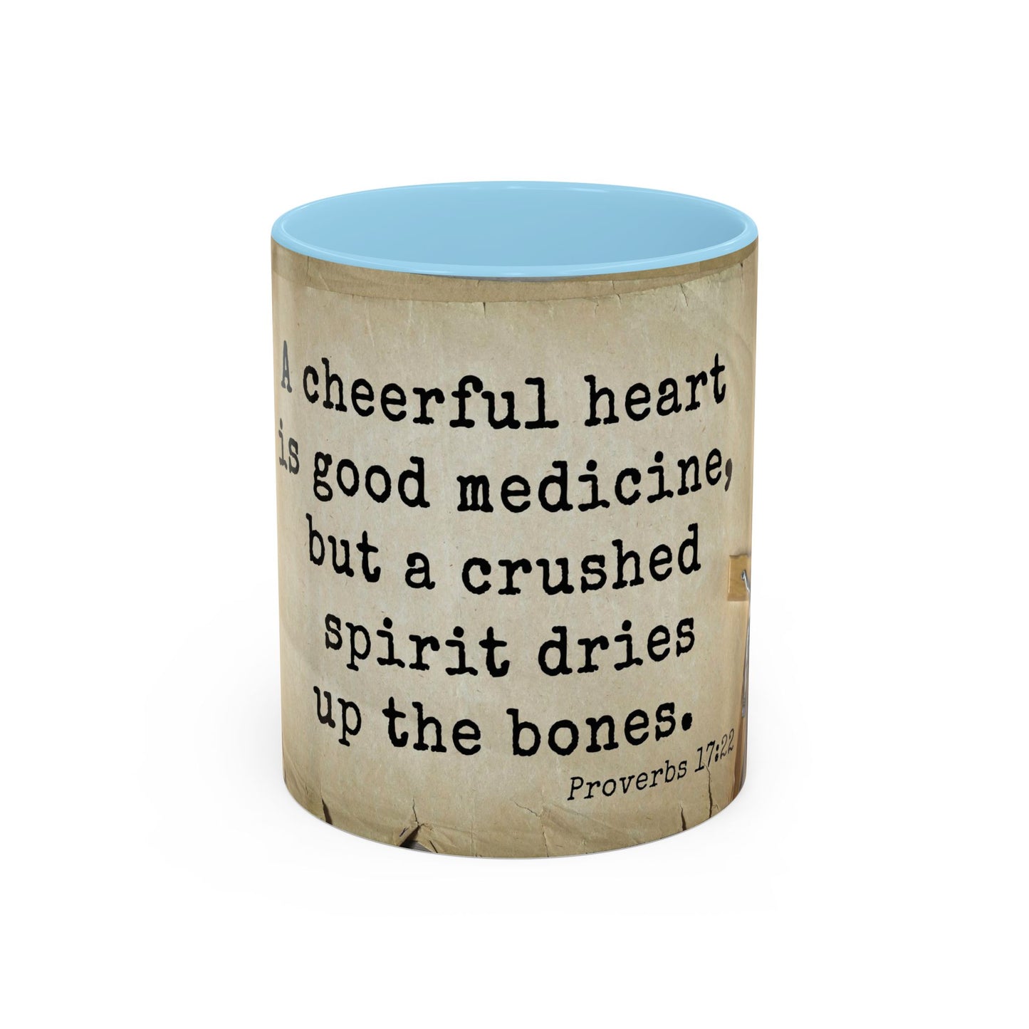 Proverbs 17:22 Accent Coffee Mug, 11oz