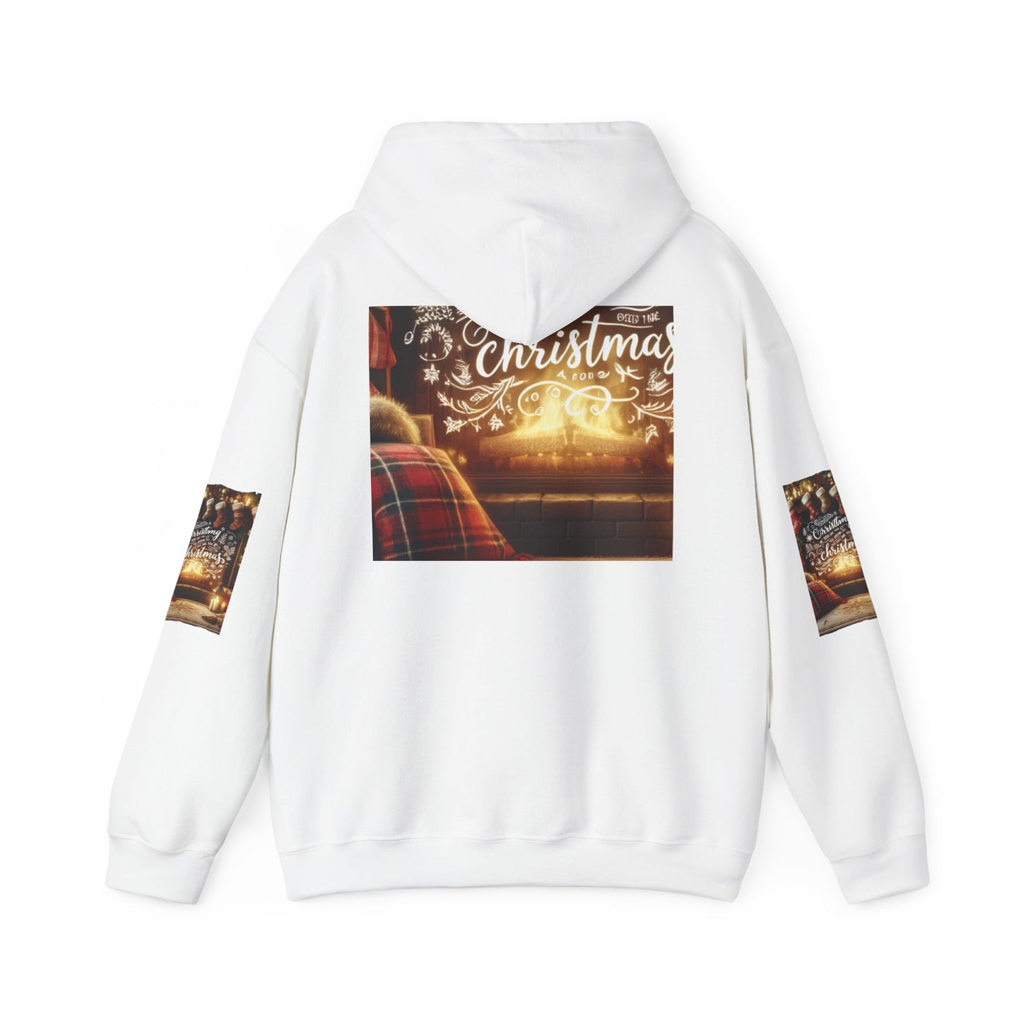 Christmas Fireplace Unisex Hoodie, Holiday Sweatshirt, Xmas Cozy Jumper, Festive Pullover, Winter Gift Idea