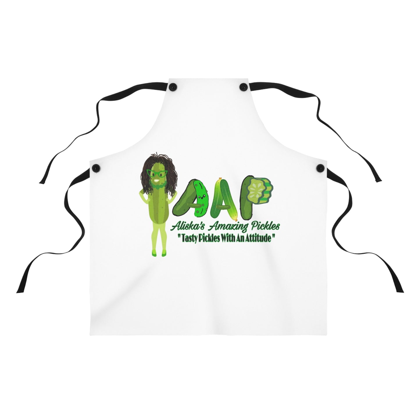 Apron for Aliska's Amazing Pickle Lovers, Kitchen Cooking Gift, Chef Apron, Foodie Kitchen Decor, Cooking Apron with Pockets