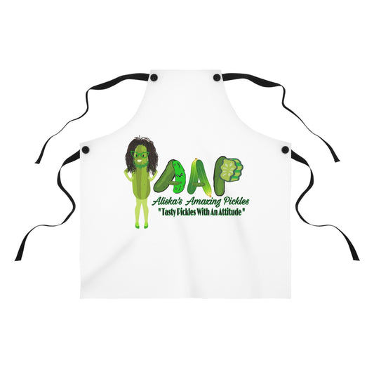 Apron for Aliska's Amazing Pickle Lovers, Kitchen Cooking Gift, Chef Apron, Foodie Kitchen Decor, Cooking Apron with Pockets