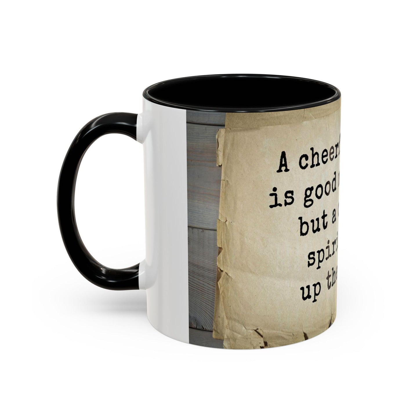 Proverbs 17:22 Accent Coffee Mug, 11oz