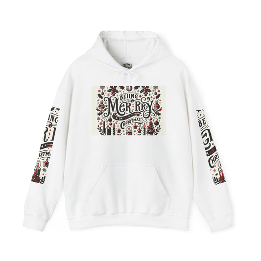 Christmas Hoodie, Holiday Sweatshirt, Festive Winter Jumper, Beiing Merrry Christmas Pullover, Xmas Gift Apparel