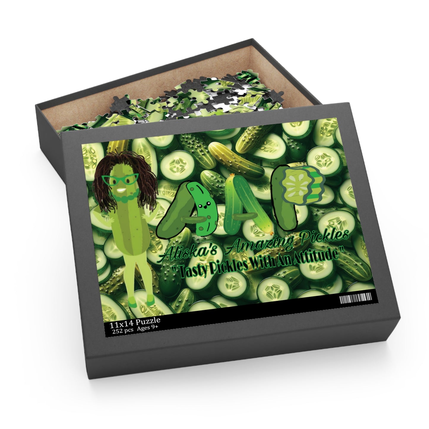 Puzzle Game, Pickle Lovers for Aliska's Amazing Pickles - Fun Gift, Jigsaw Game, Family Activity, Relaxing Hobby, Brain Teaser Puzzle, Unique
