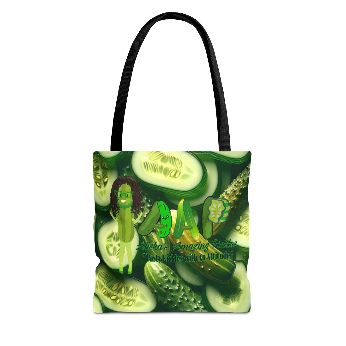 Tote Bag - Aliska'a Amazing Pickle Lovers, Pickle Tote, Green Tote Bag, Foodie Bag, Grocery Bag, Food Lover Gift, Farmers Market Tote