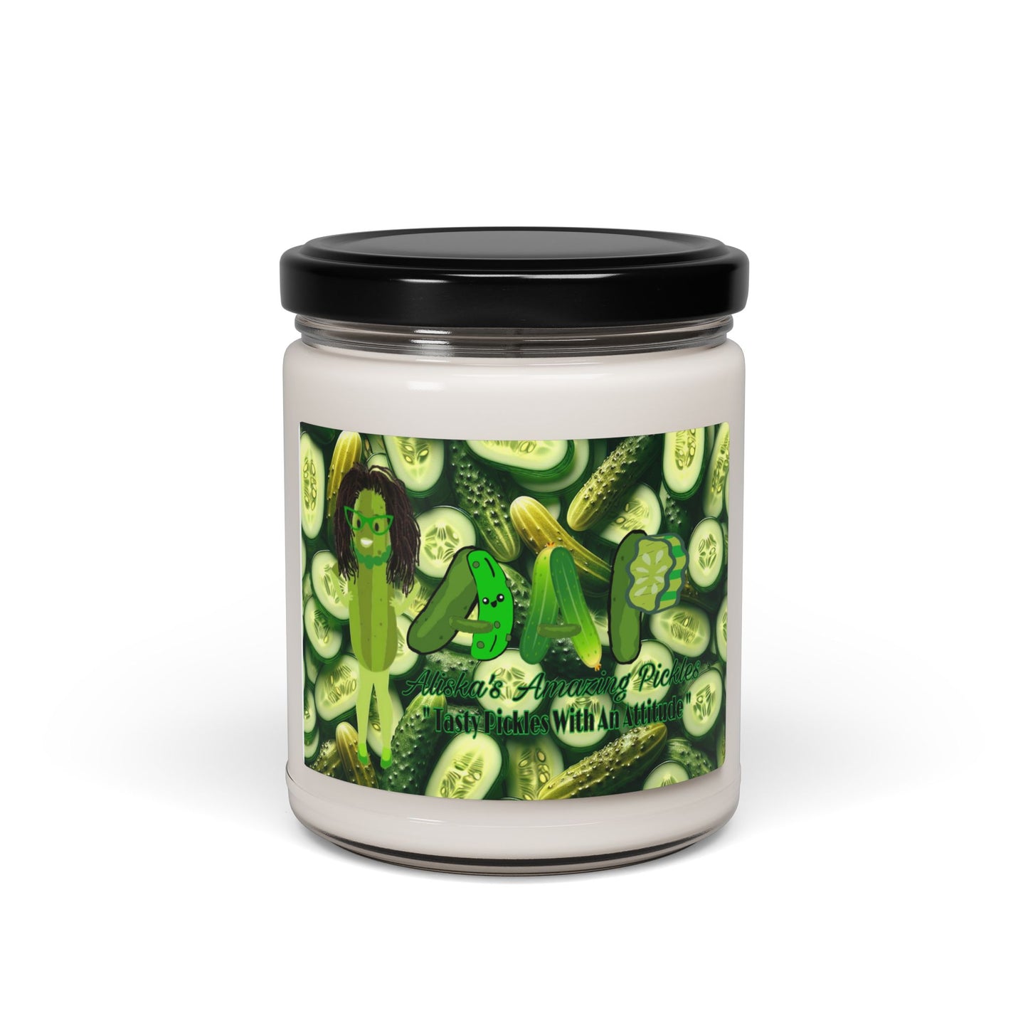 Soy Candle, Aliska's Amazing Pickles Scented Candle - Foodie Gift, Aesthetic Candle, Unique Home Decor, Hand Poured Candle, Gift for Food