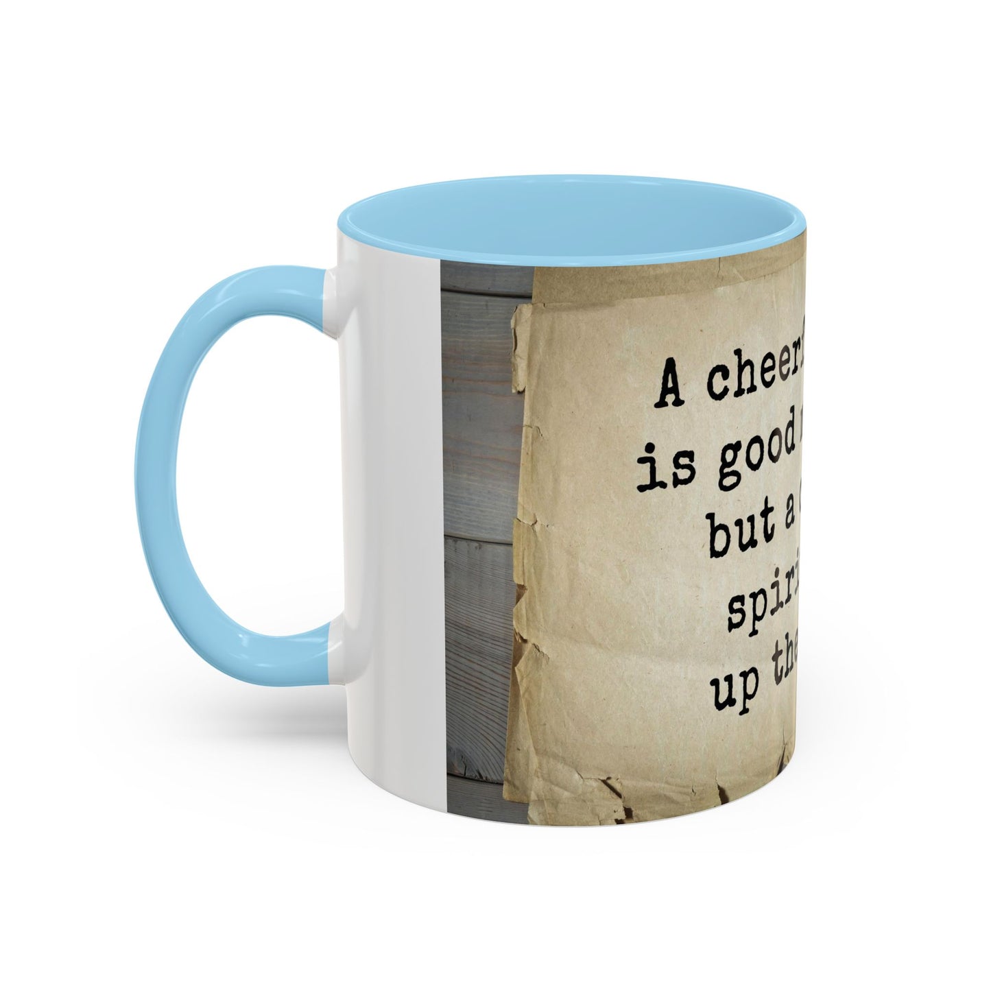 Proverbs 17:22 Accent Coffee Mug, 11oz