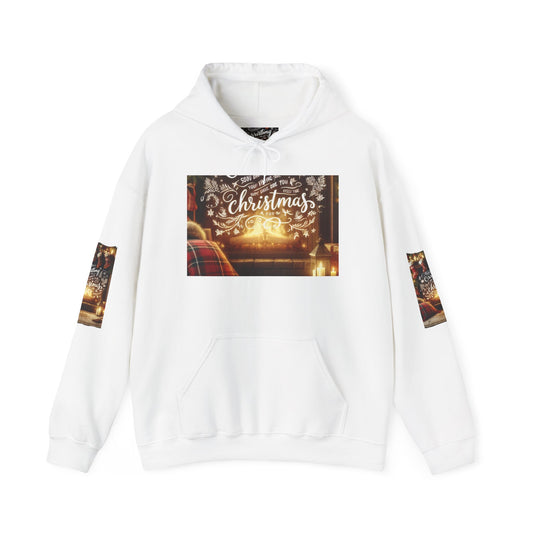 Christmas Fireplace Unisex Hoodie, Holiday Sweatshirt, Xmas Cozy Jumper, Festive Pullover, Winter Gift Idea