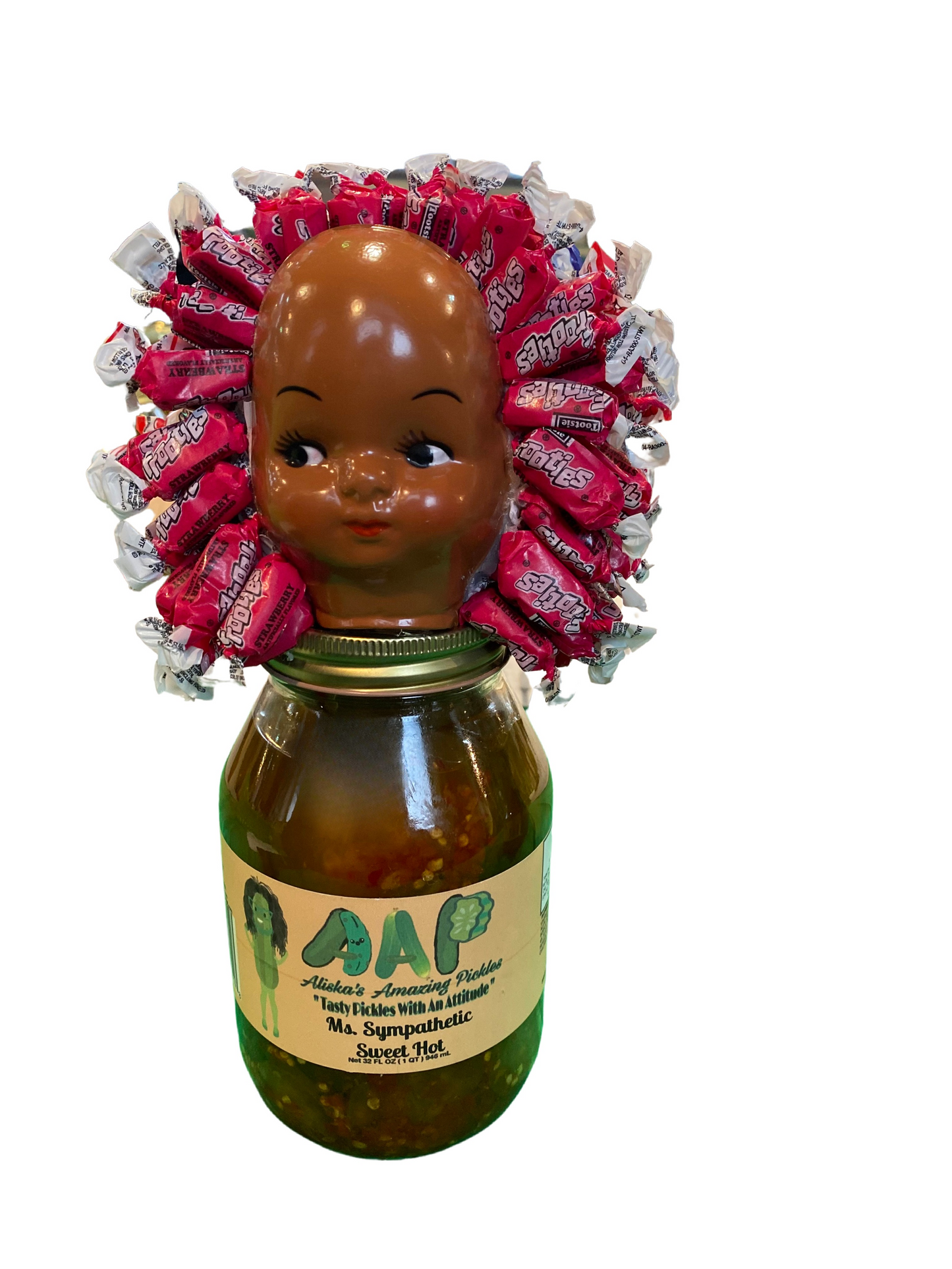 Pickle Doll Treat – Custom 16oz Mason Jar